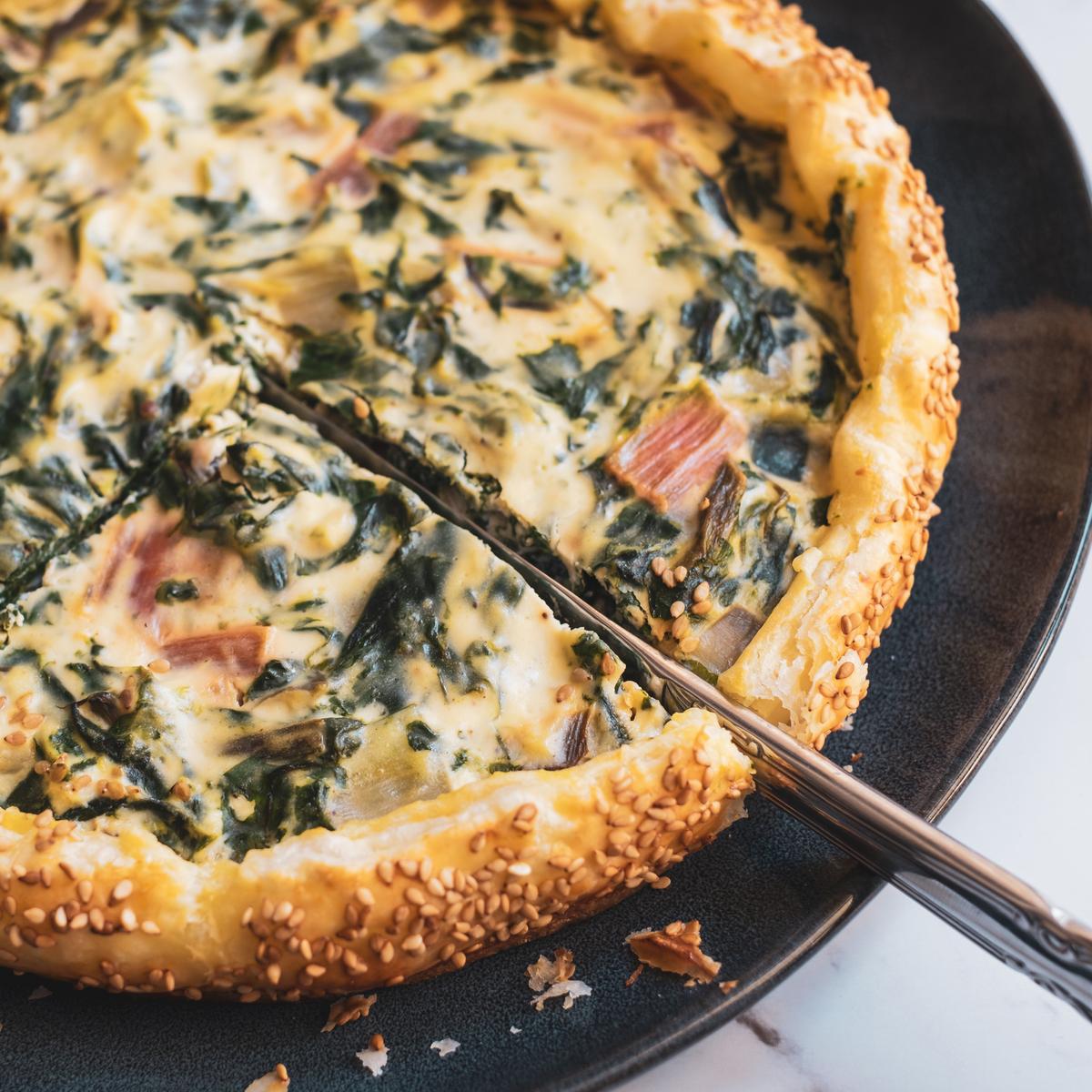 Rezeptbild: Torta salata di bietole & ricotta - Herzhafte Tarte mit Mangold & Ricotta