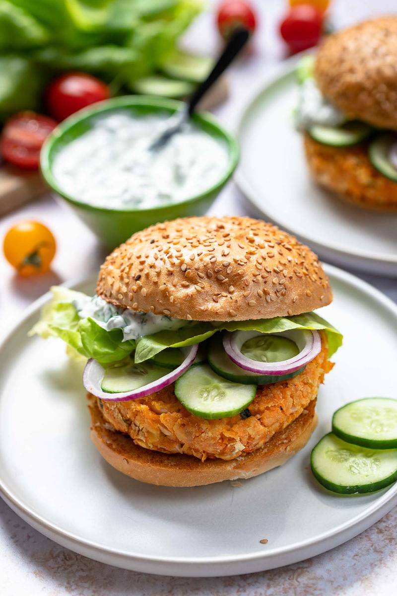 Rezeptbild: Vegetarische Süßkartoffel-Burger