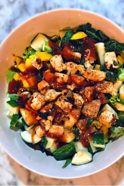 Rezeptbild: Gesunder Hähnchensalat