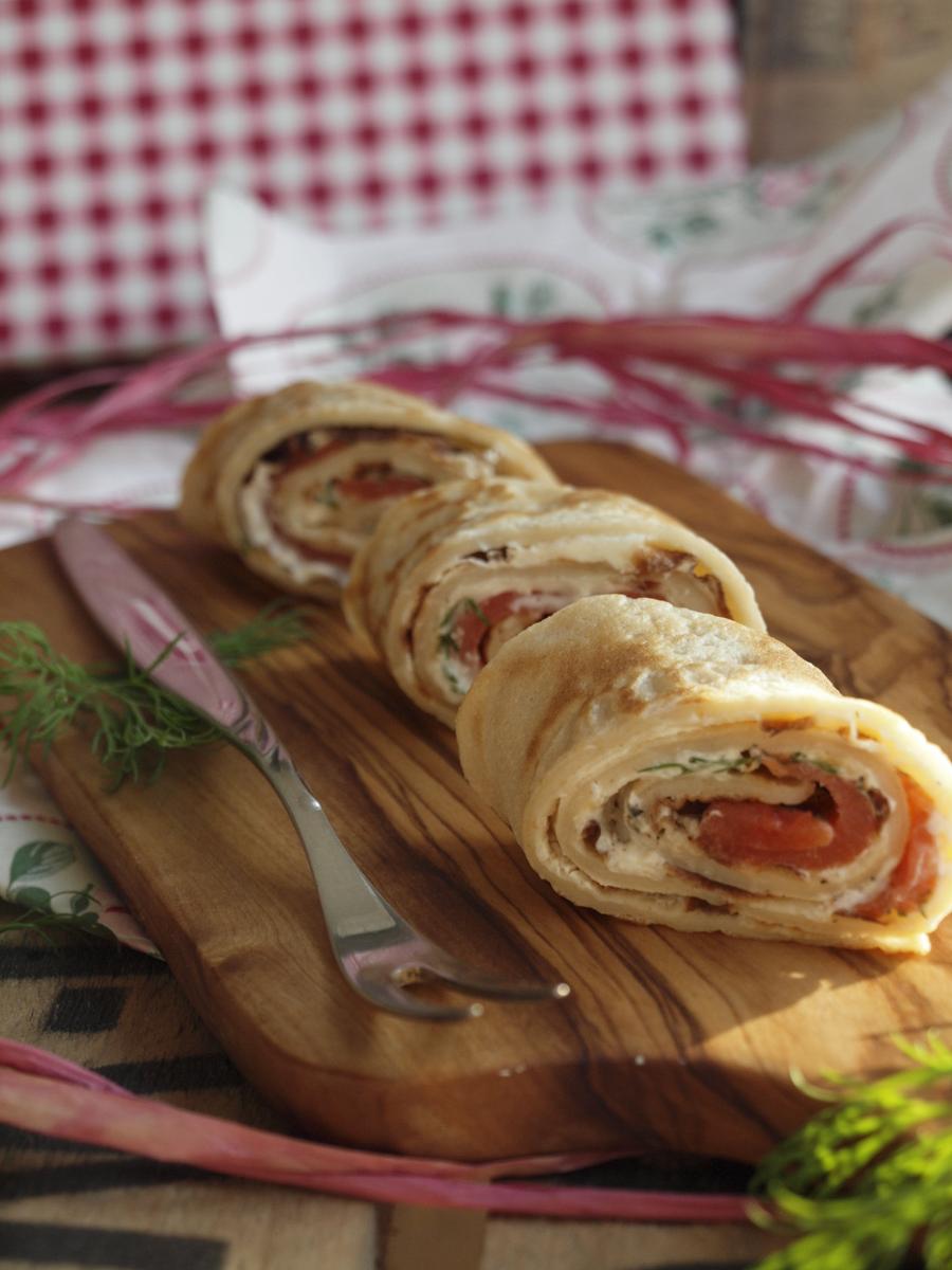 Rezeptbild: Lachsröllchen mit Frischkäse