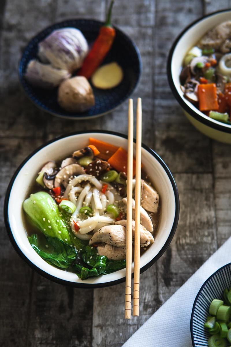 Rezeptbild: Asiatische Suppe aus kräftiger Brühe