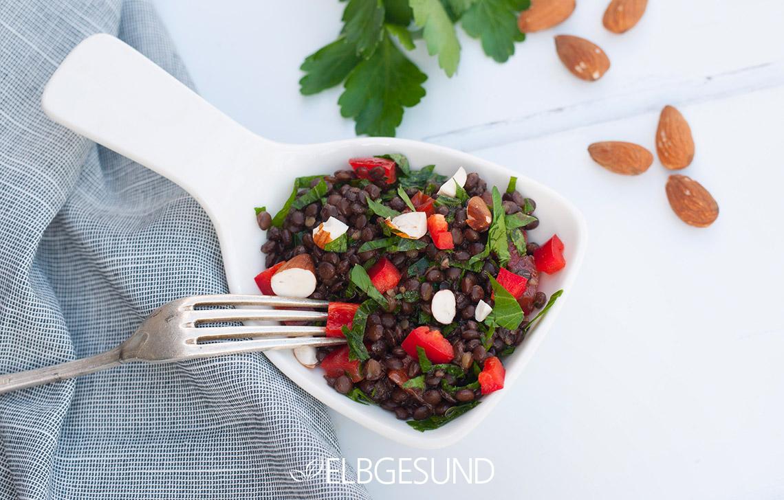 Rezeptbild: Lauwarmer Linsensalat – die Rettung, wenn der kleine Hunger kommt!