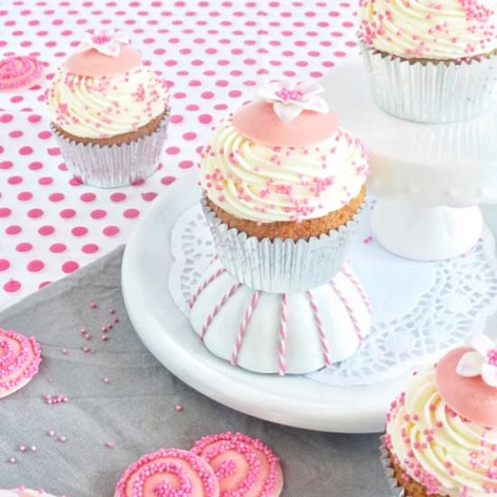 Rezeptbild: Erdbeer-Vanille Cupcakes