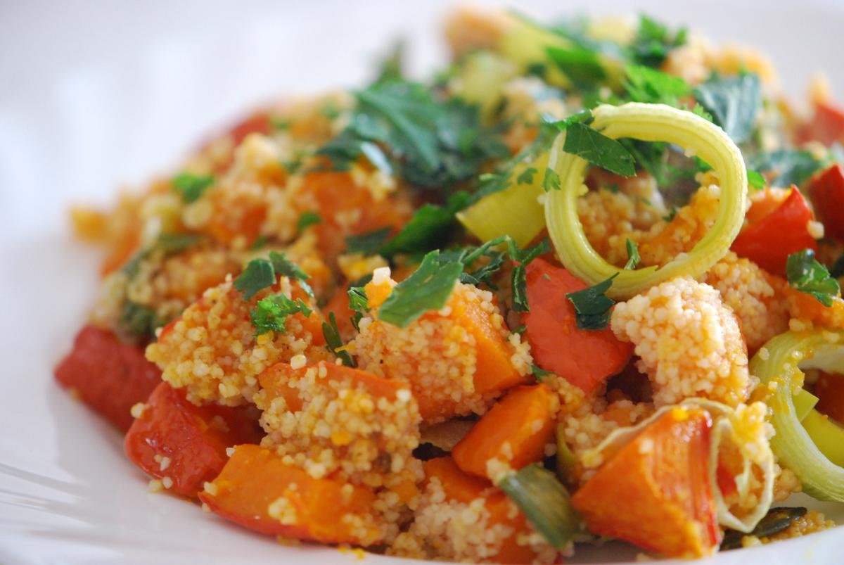 Rezeptbild: Couscous-Kürbis-Salat mit Ras El Hanout