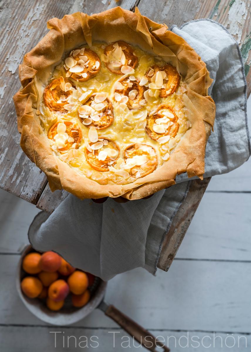 Rezeptbild: Aprikosen Clafoutis im Filoteigmantel