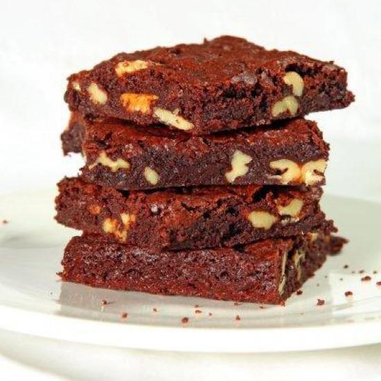 Rezeptbild: Brownies mit Walnuessen