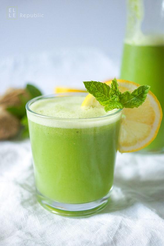 Rezeptbild: Ingwer-Minze-Limonade (zuckerfrei)