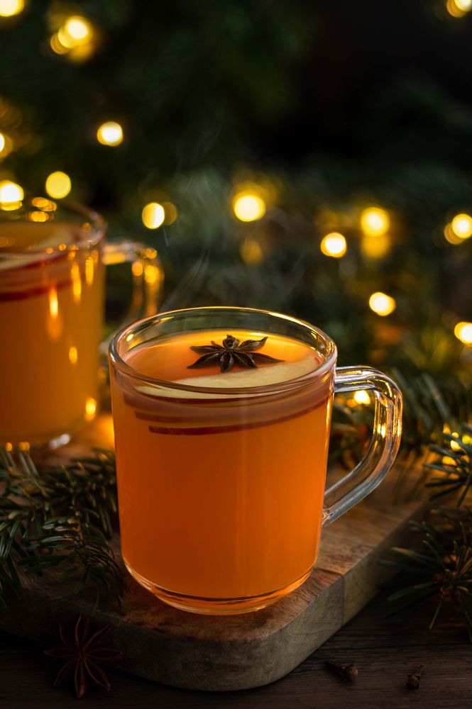 Rezeptbild: Heißer Apfelpunsch mit Amaretto (auch alkoholfrei)