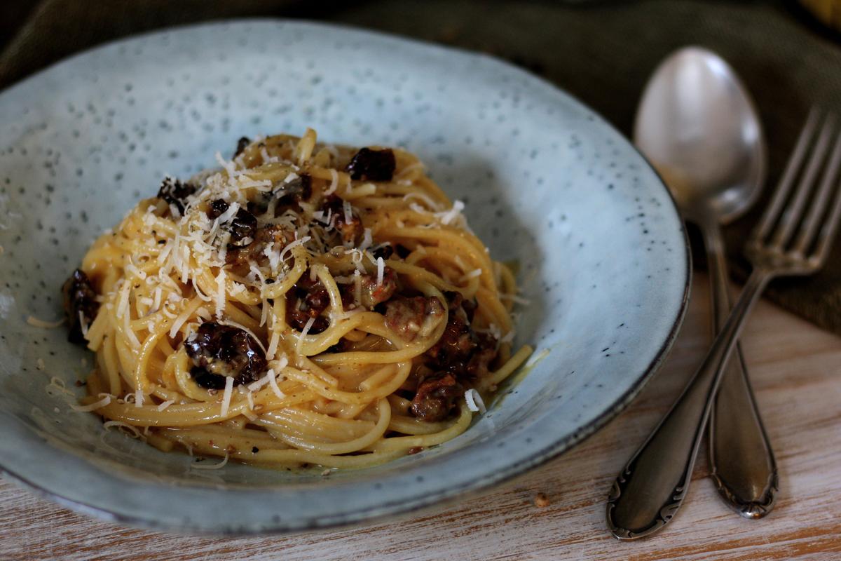 Rezeptbild: Vegetarische Spaghetti Carbonara