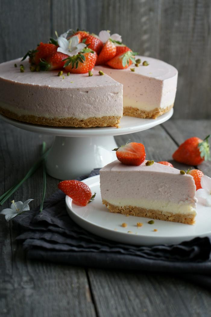Rezeptbild: Erdbeer Mascarpone Cheesecake no-bake