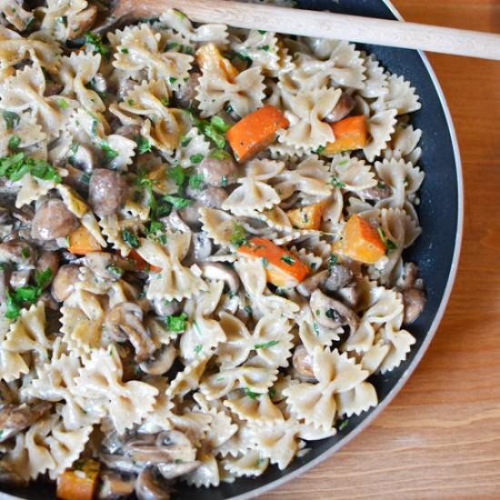 Rezeptbild: Vegane Pilz-Pasta