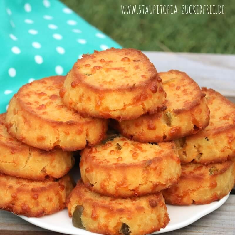 Rezeptbild: Herzhafte Low Carb Jalapeno Cheddar Plätzchen