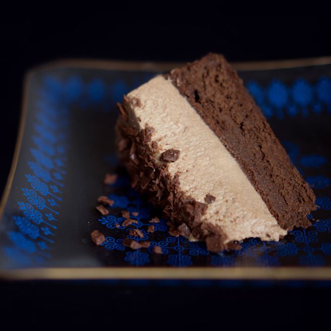 Rezeptbild: Dunkle Schokoladentorte mit Schoko-Orangen-Mousse