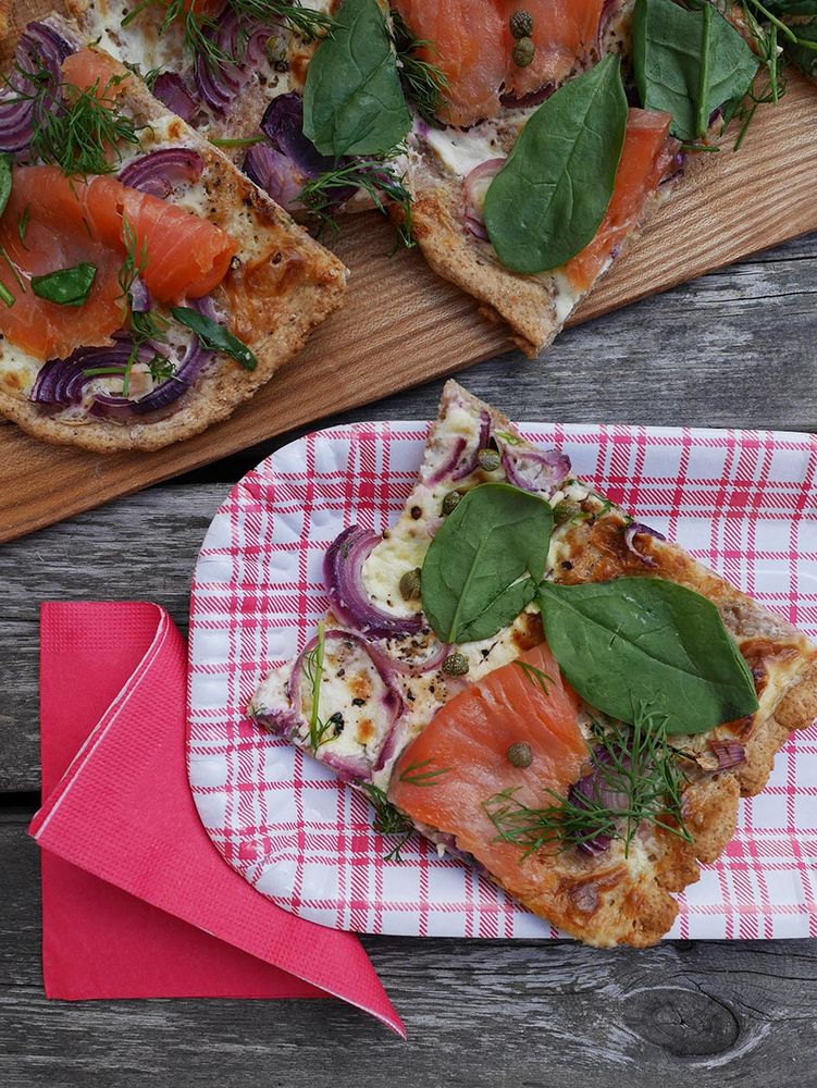Rezeptbild: Lachspizza