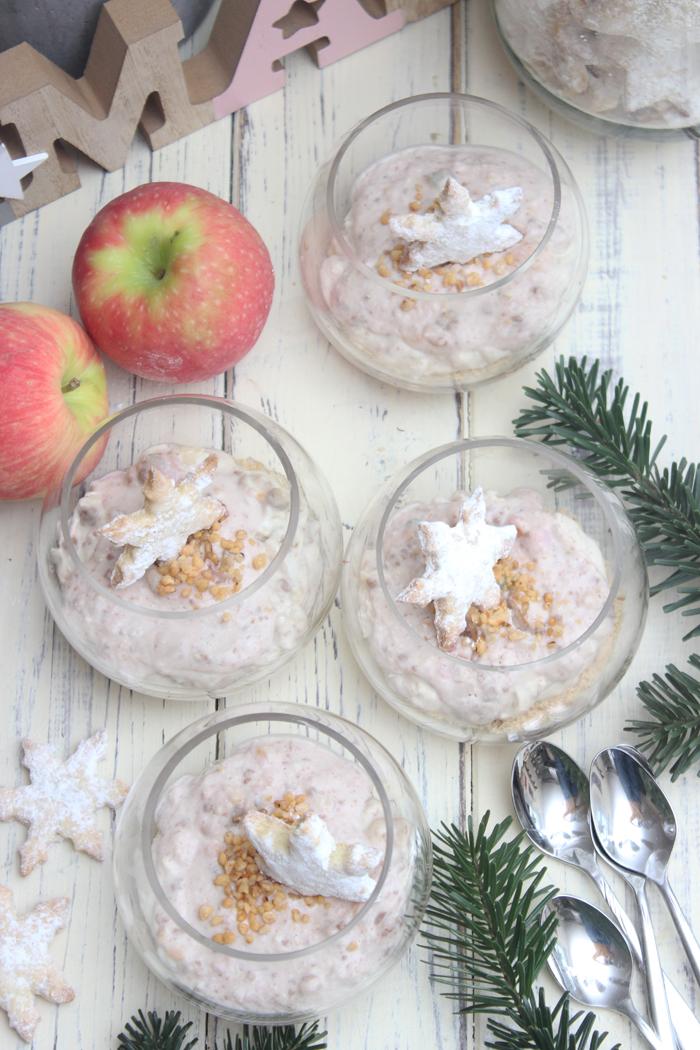 Rezeptbild: Apfelknusper Dessert im Glas – Winterlicher Traum in 15 Minuten