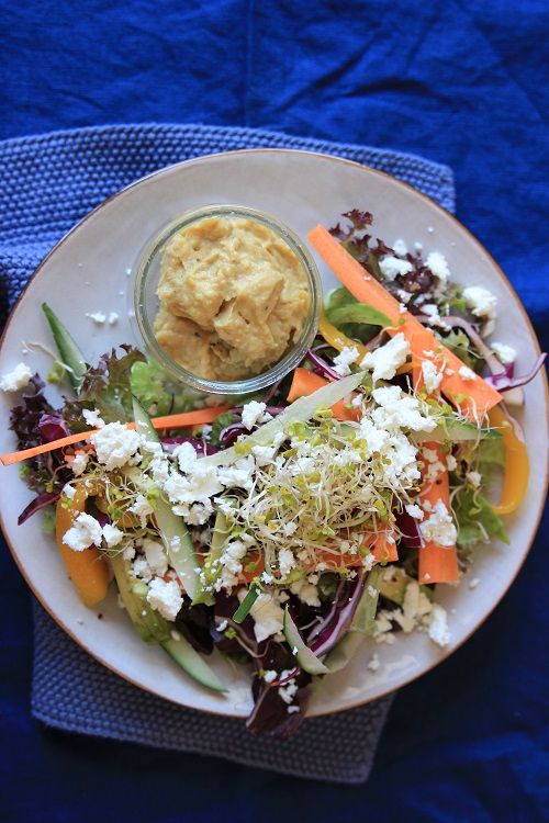 Rezeptbild: Rohkostsalat mit Erdnussoße