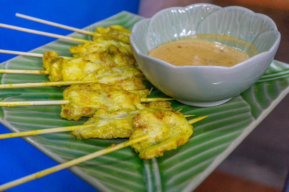 Rezeptbild: Hähnchen-Saté Spieße – Thai Satay Rezept aus Bangkok