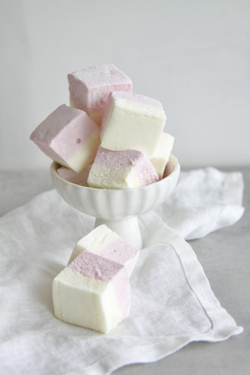 Rezeptbild: Himbeer Passionsfrucht Marshmallows