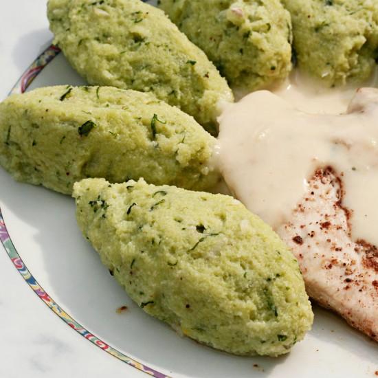 Rezeptbild: Bärlauch-Quark-Nocken