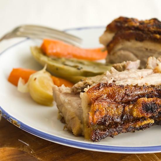 Rezeptbild: Schweinebauch mit Fenchel