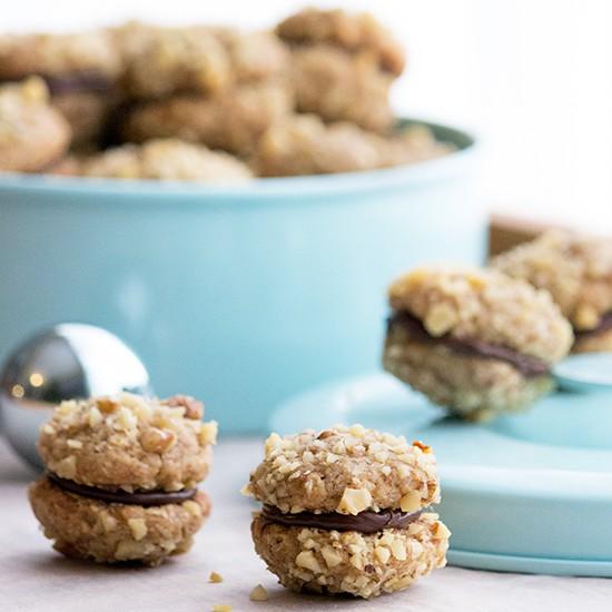 Rezeptbild: Walnuss-Espresso-Cookies