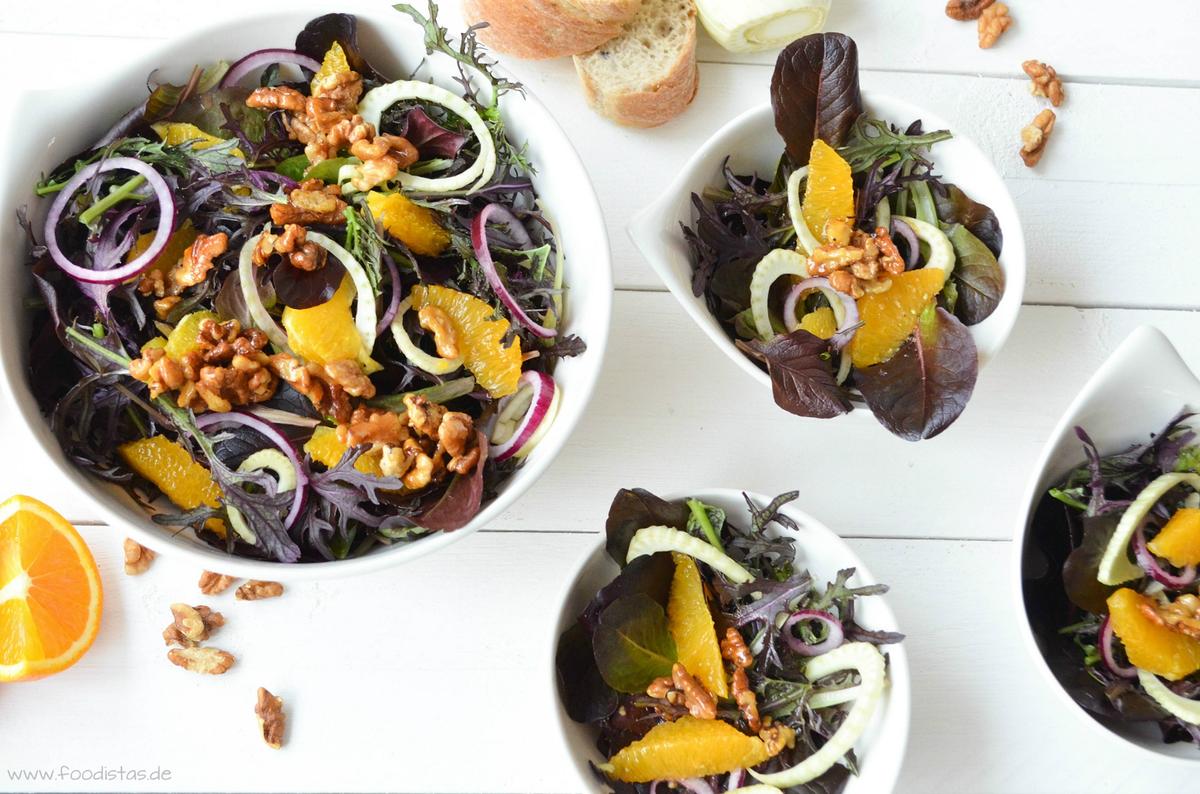 Rezeptbild: Lila Salat mit Orangen und Fenchel