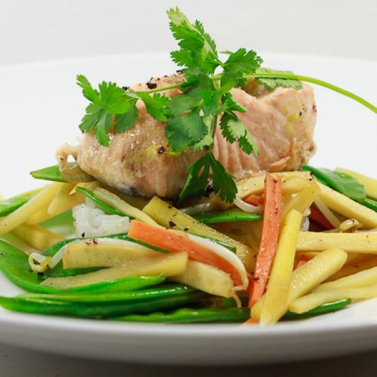 Rezeptbild: Teriyaki-Lachs mit Gemüse
