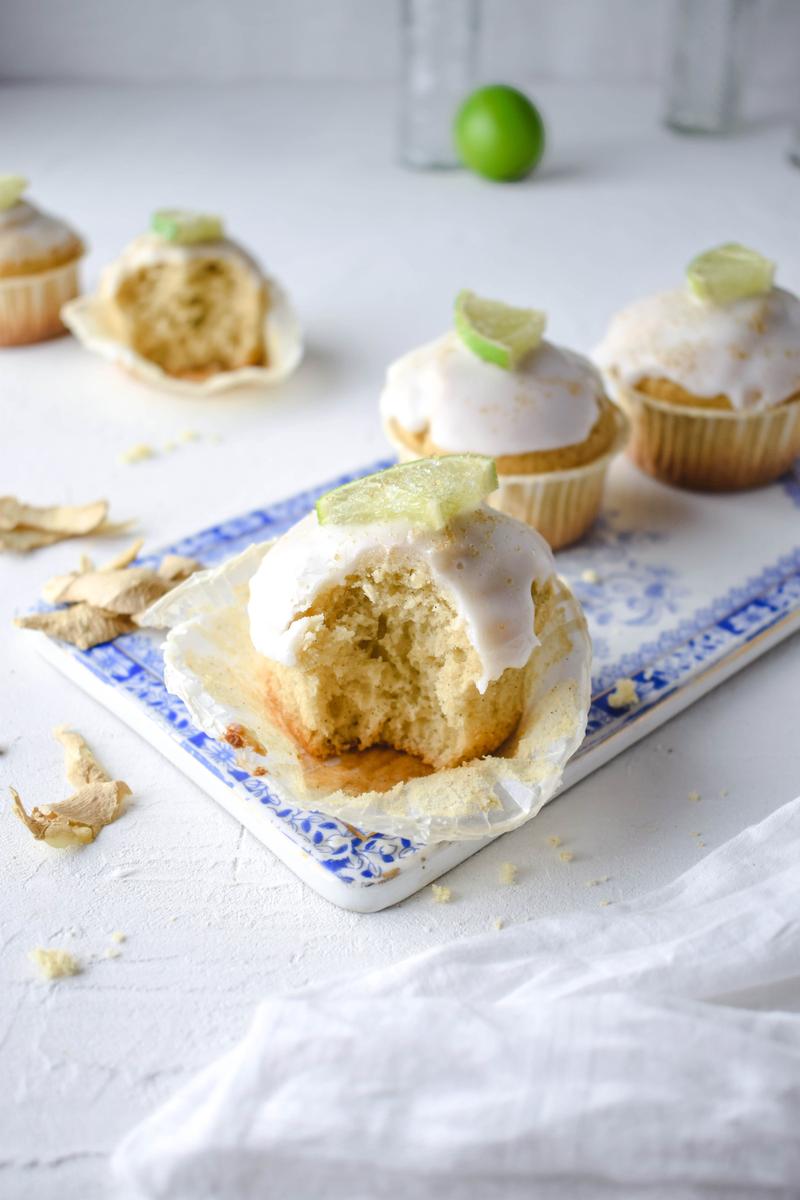 Rezeptbild: Ingwer Limetten Muffins mit Kardamom
