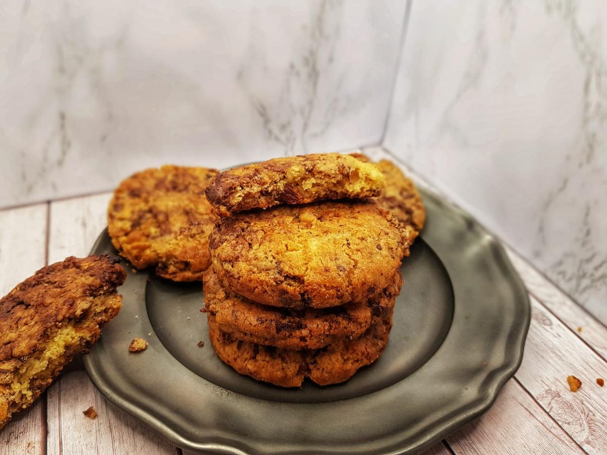 Rezeptbild: Weiche Sauerteig Schokokekse