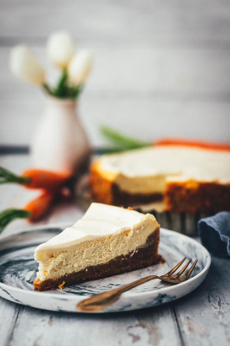 Rezeptbild: Carrot Cake Cheesecake – Möhrenkuchen trifft Käsekuchen