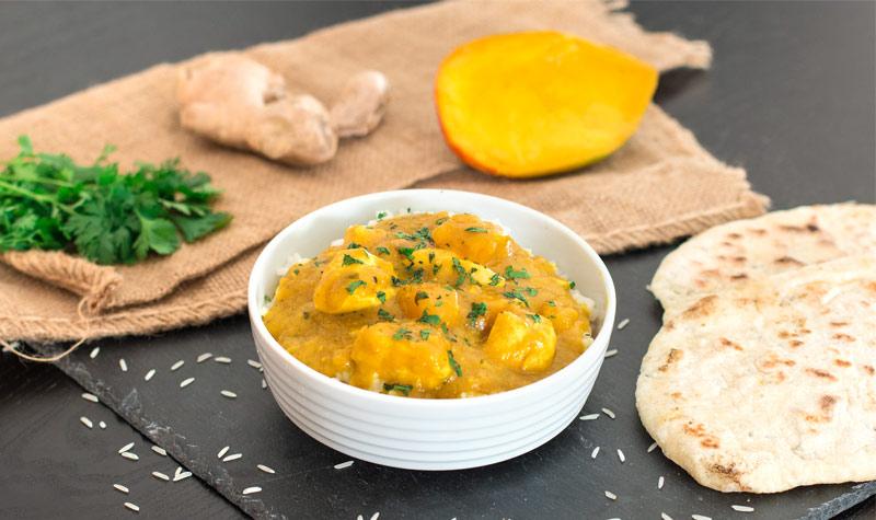Rezeptbild: Mango-Chicken-Curry mit Gewürzreis