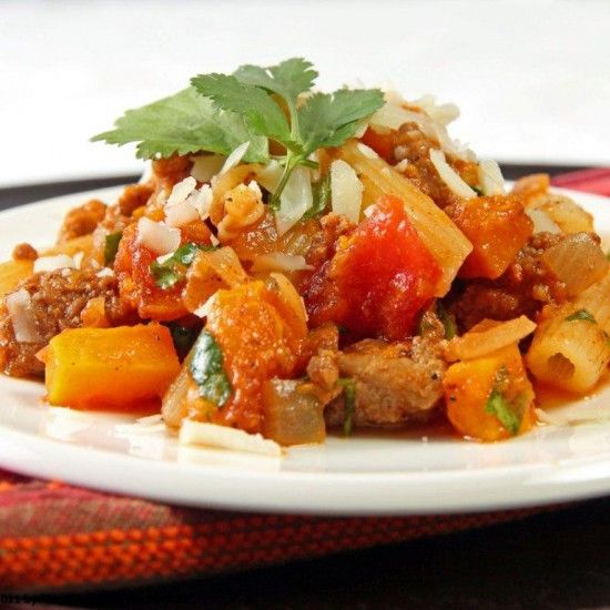 Rezeptbild: Indisches Lamm mit Butternut  Kürbis