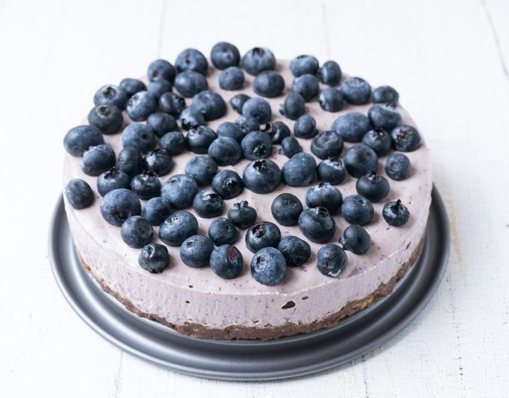 Rezeptbild: No-Bake Acai Heidelbeer Torte