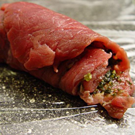 Rezeptbild: Roh marinierte Rindfleischroulade