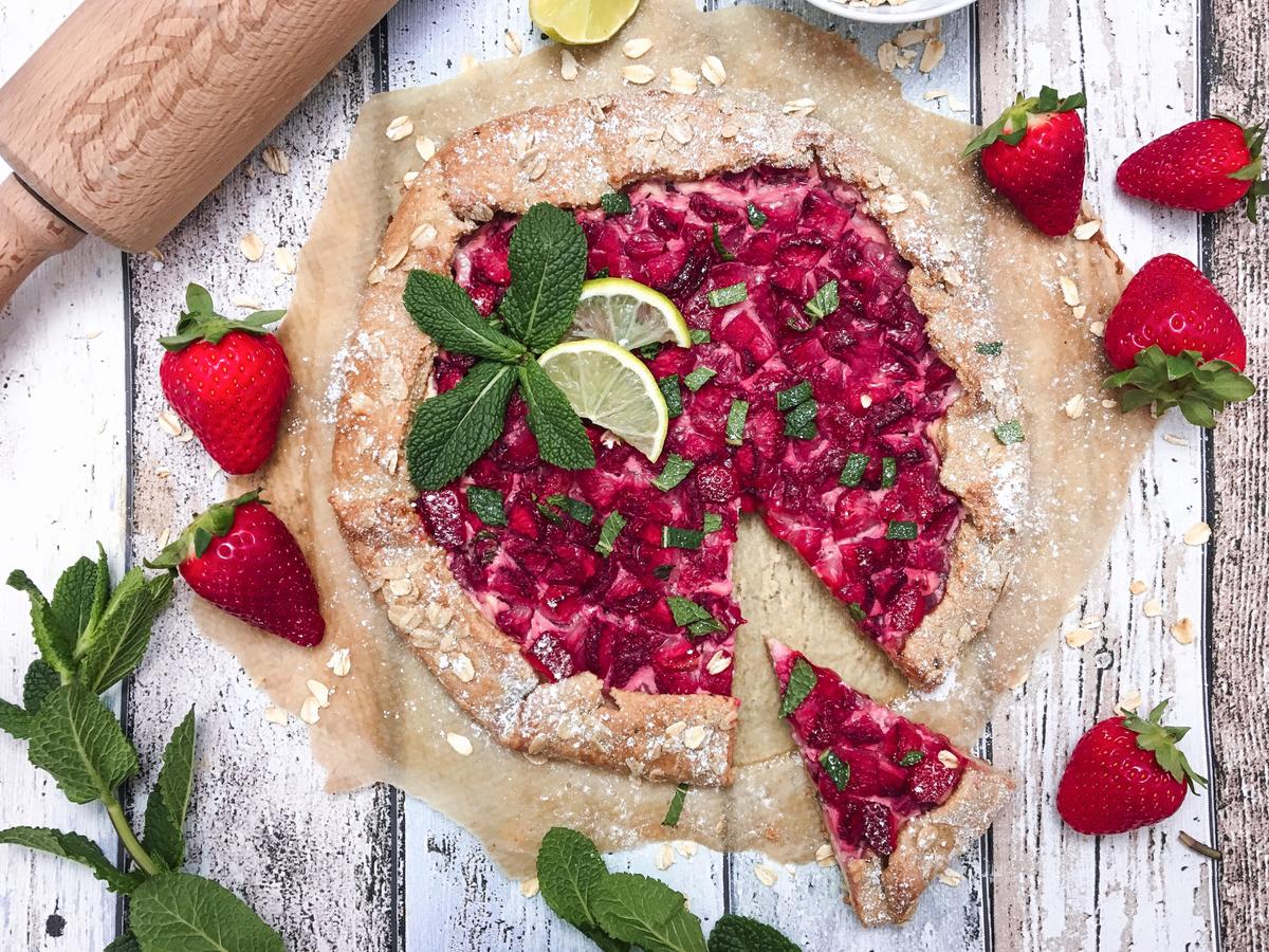 Rezeptbild: Hafergalette mit Erdbeer-Limetten Füllung