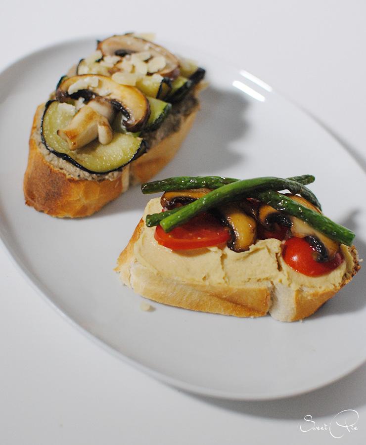 Rezeptbild: Garten-Crostini mit drei Cremes