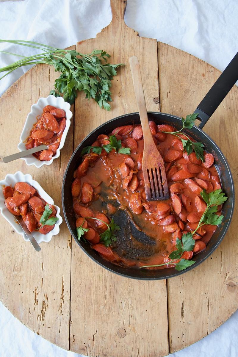 Rezeptbild: Sosis Bandari - Currywurst nach persischer Art