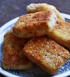 Rezeptbild: Panierter Tofu ohne Ei