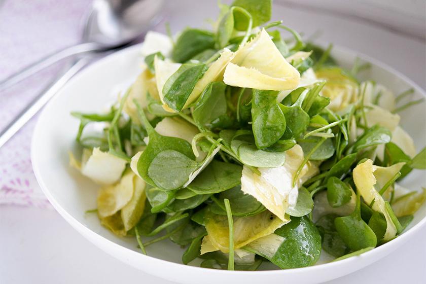 Rezeptbild: Postelein Salat mit Chicorée