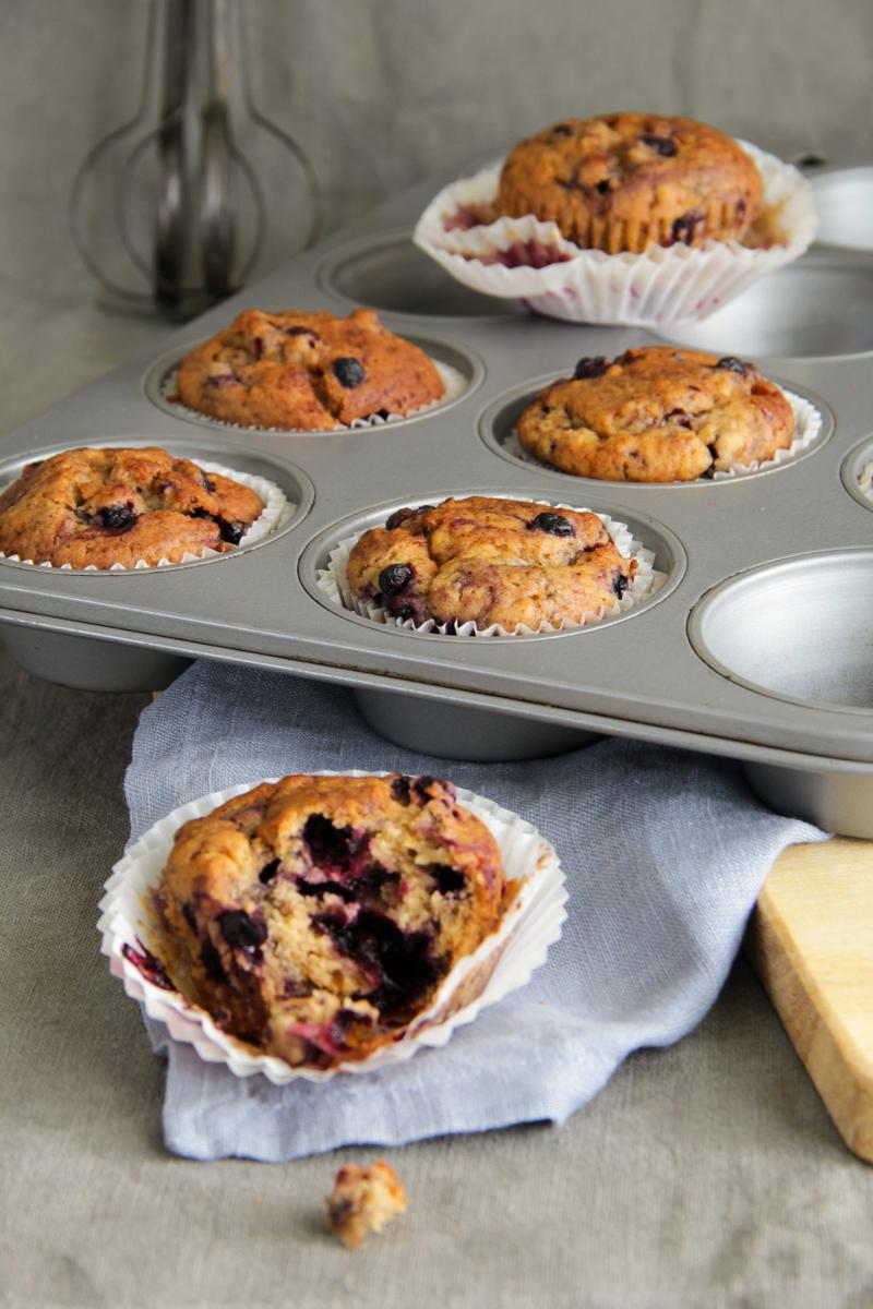Rezeptbild: Vegane Heidelbeermuffins 
