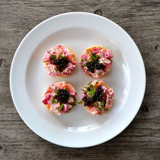 Rezeptbild: Lachstatar-Canapés