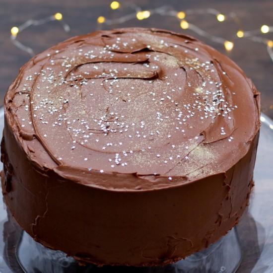 Rezeptbild: Süss-salziger Schokoladenkuchen
