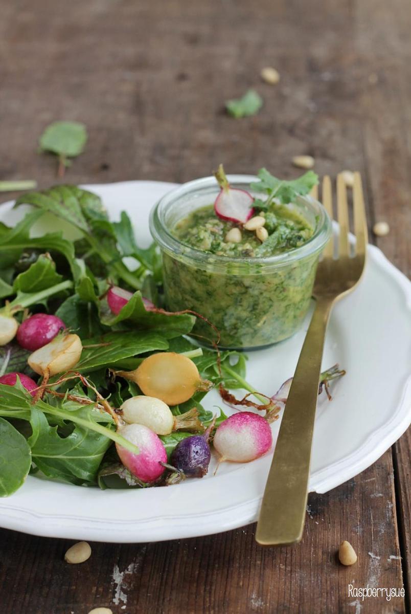 Rezeptbild: Gebackene Radieschen mit Pesto