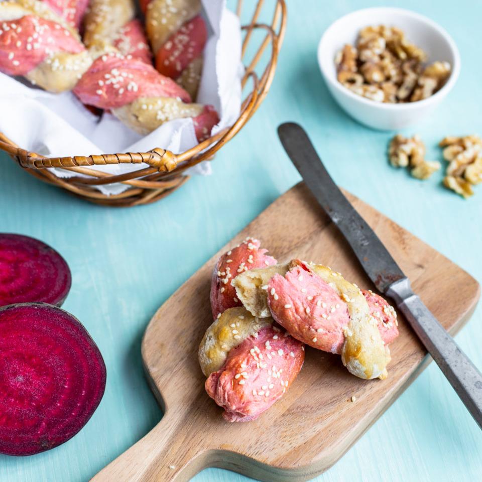 Rezeptbild: Rote Bete Walnuss Stangen