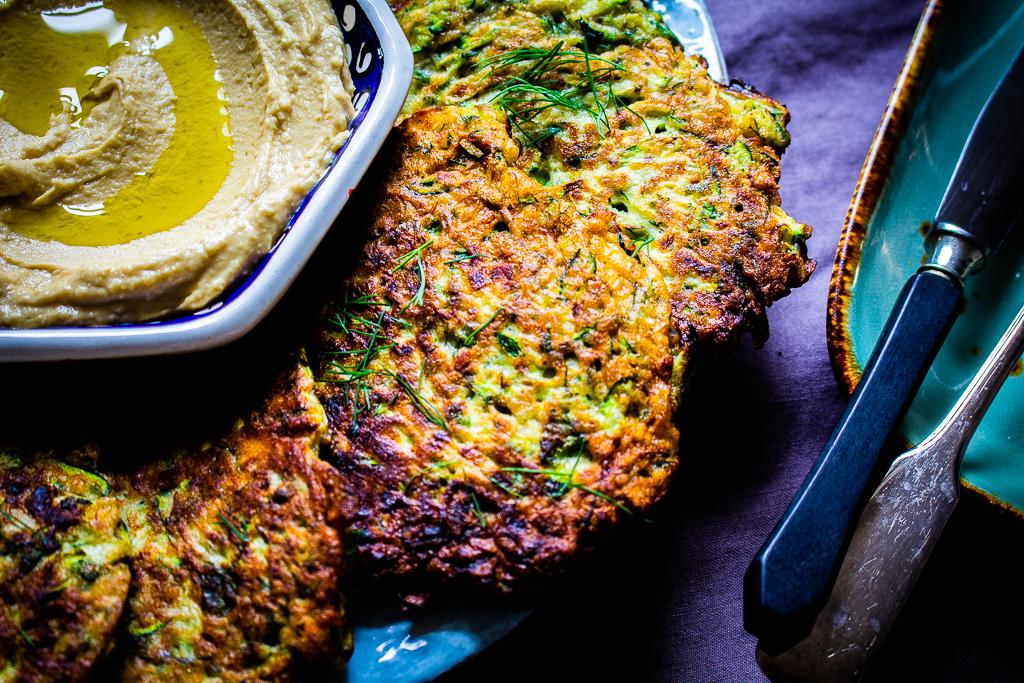 Rezeptbild: Zucchinipuffer mit Dill & Minze