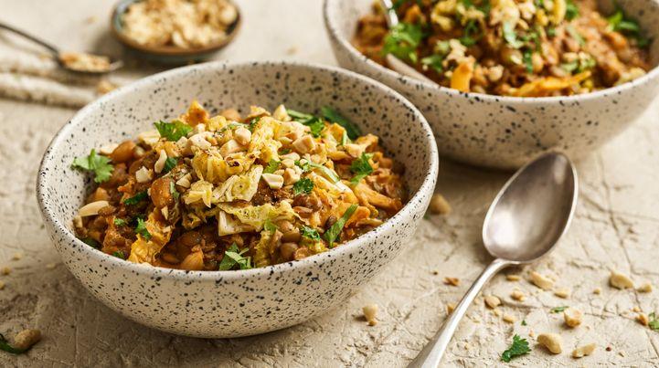 Rezeptbild: Linsen Dal mit Erdnüssen