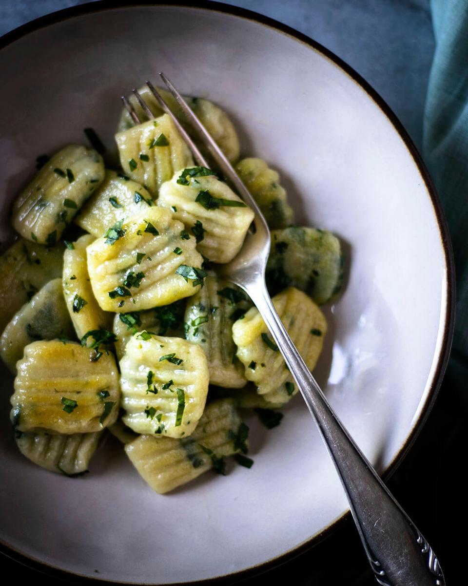 Rezeptbild: Vegane Bärlauch-Gnocchi | Vegane Gnocchi ohne Ei selber machen