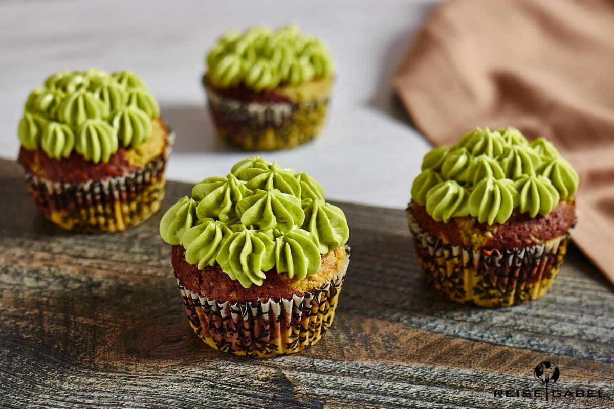 Rezeptbild: Matcha Cupcakes mit Schokolade