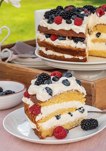 Rezeptbild: Victoria Sponge Cake mit Beeren