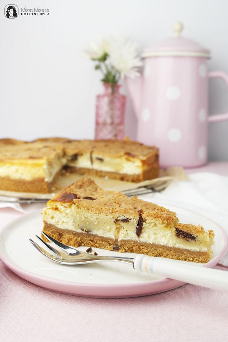 Rezeptbild: Käsekuchen mit Cookie Dough Keksteig-Knusperkruste
